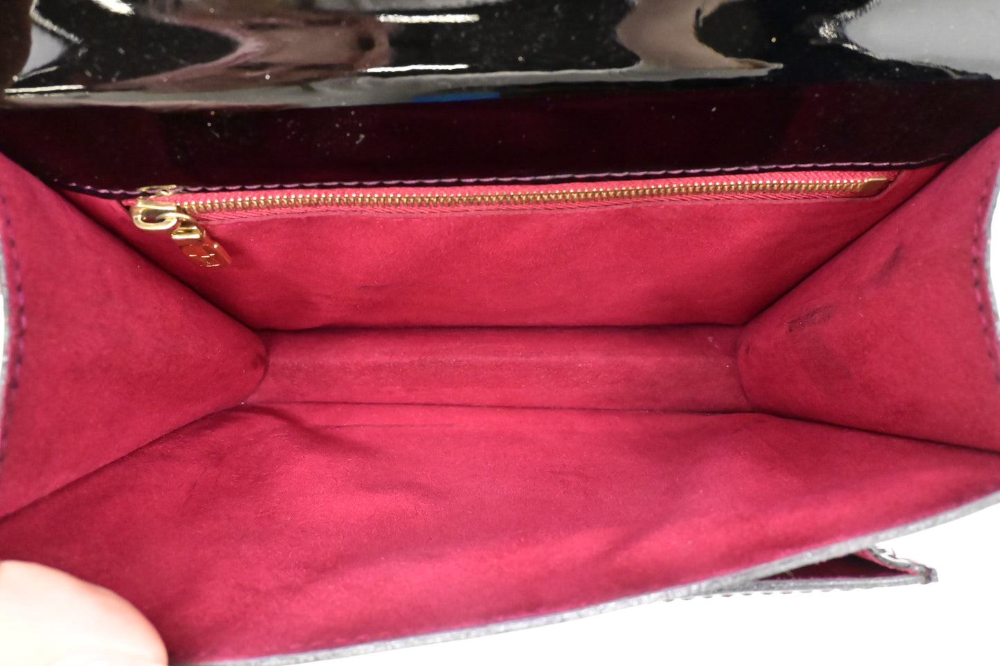 Louis Vuitton Monceau BB in Black Vernis Leather