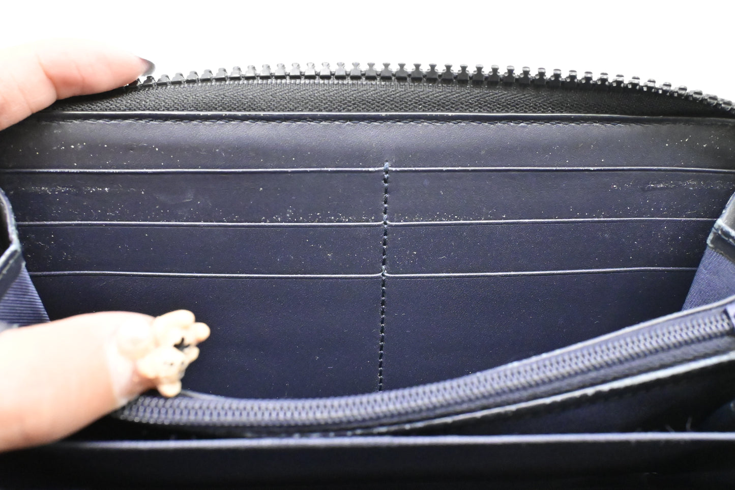 Gucci Zip Around Long Wallet in Blue Blooms GG Supreme Canvas