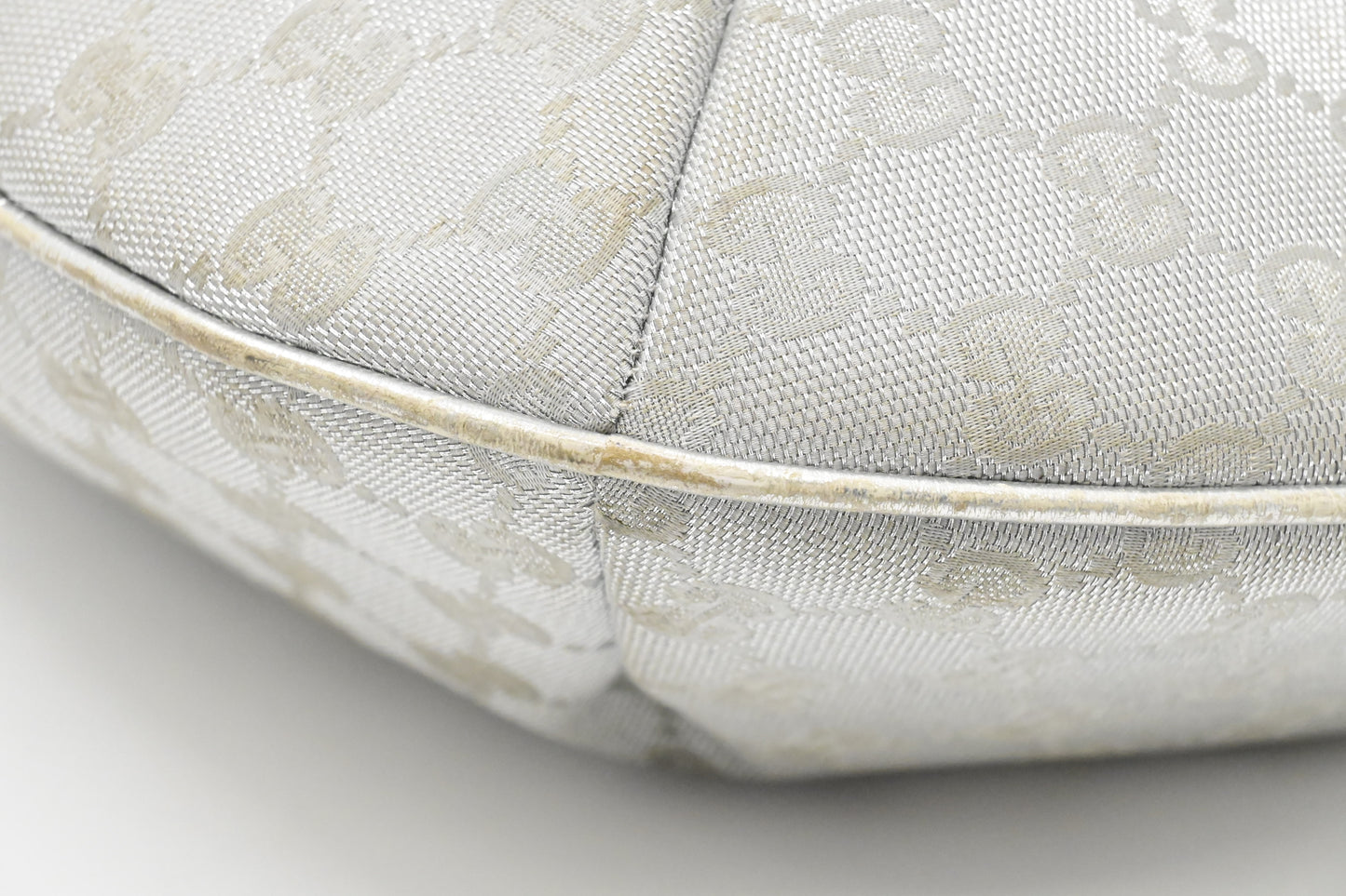Gucci Crossbody Hobo Bag in Silver GG Canvas