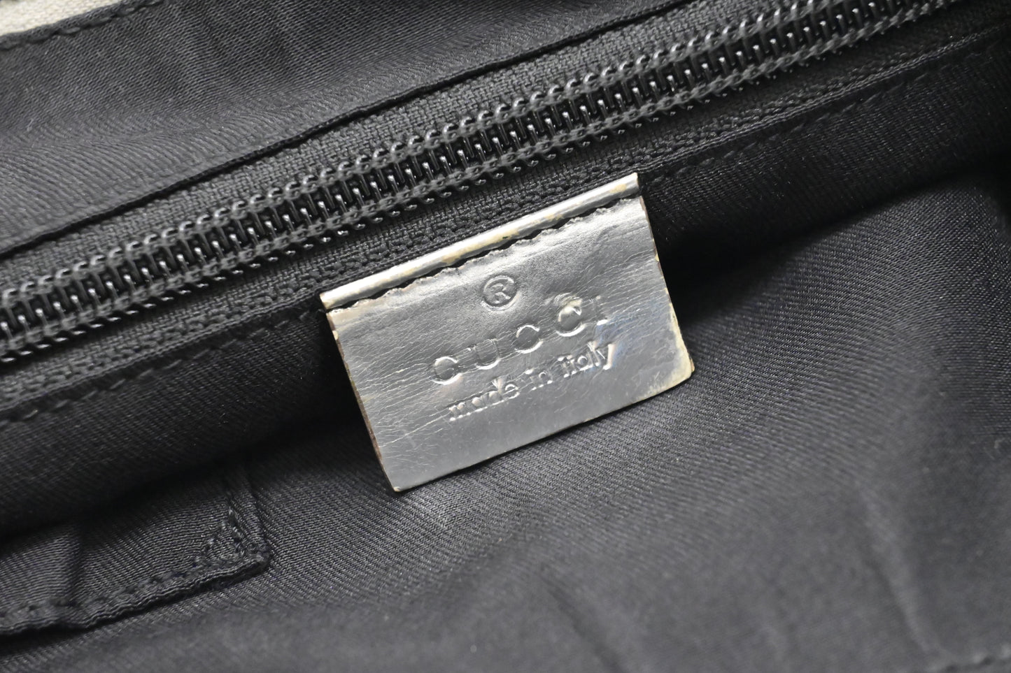 Gucci Crossbody Hobo Bag in Silver GG Canvas