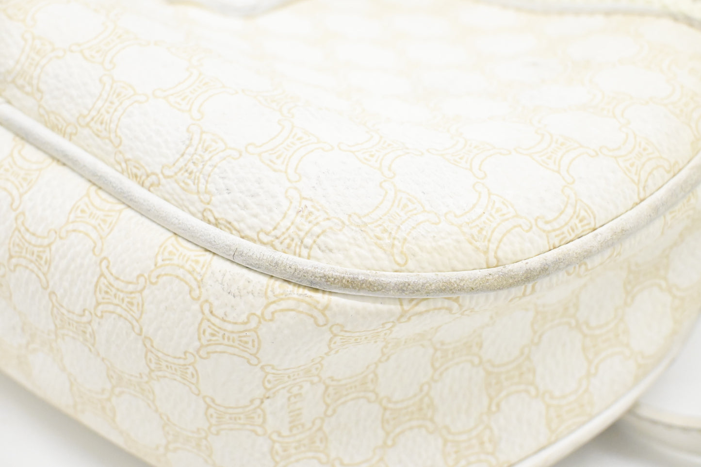 Celine Crossbody in White Macadam Canvas