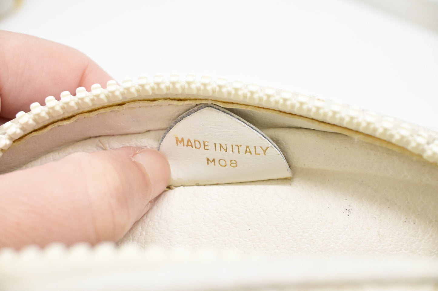 Celine Crossbody in White Macadam Canvas