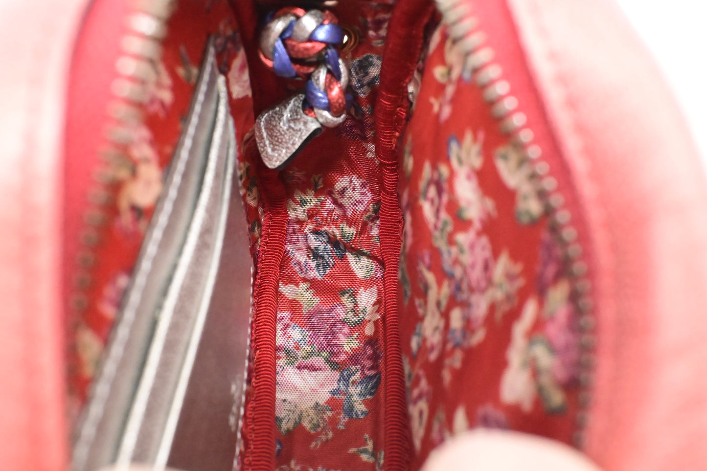 Gucci Trapuntata in Metallic Red, Blue and Silver Leather
