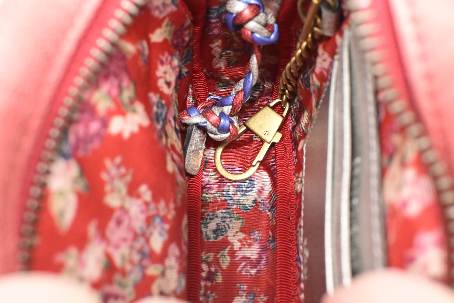 Gucci Trapuntata in Metallic Red, Blue and Silver Leather