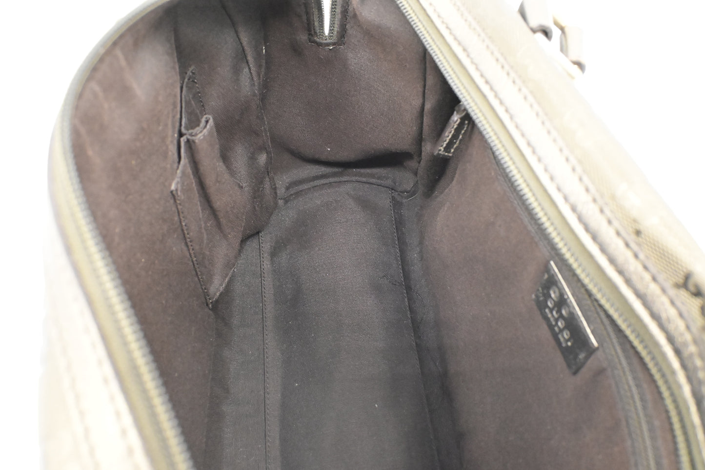 Gucci Boston Bag in Pewter Imprime Canvas
