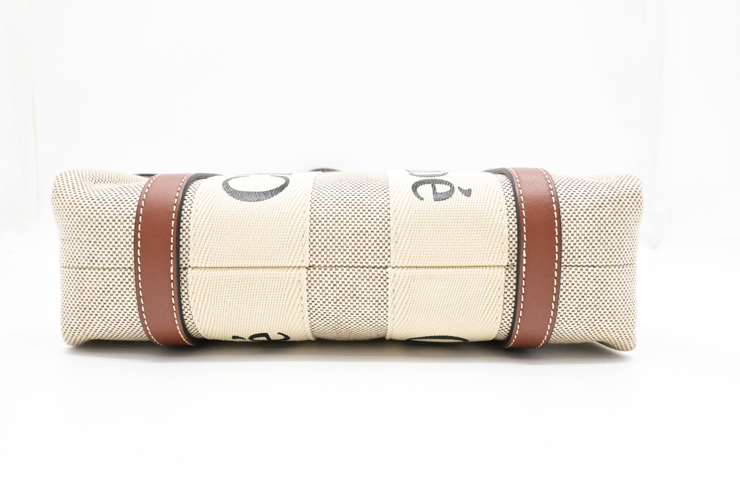 Chloé Woody 2way Bag in Beige Canvas