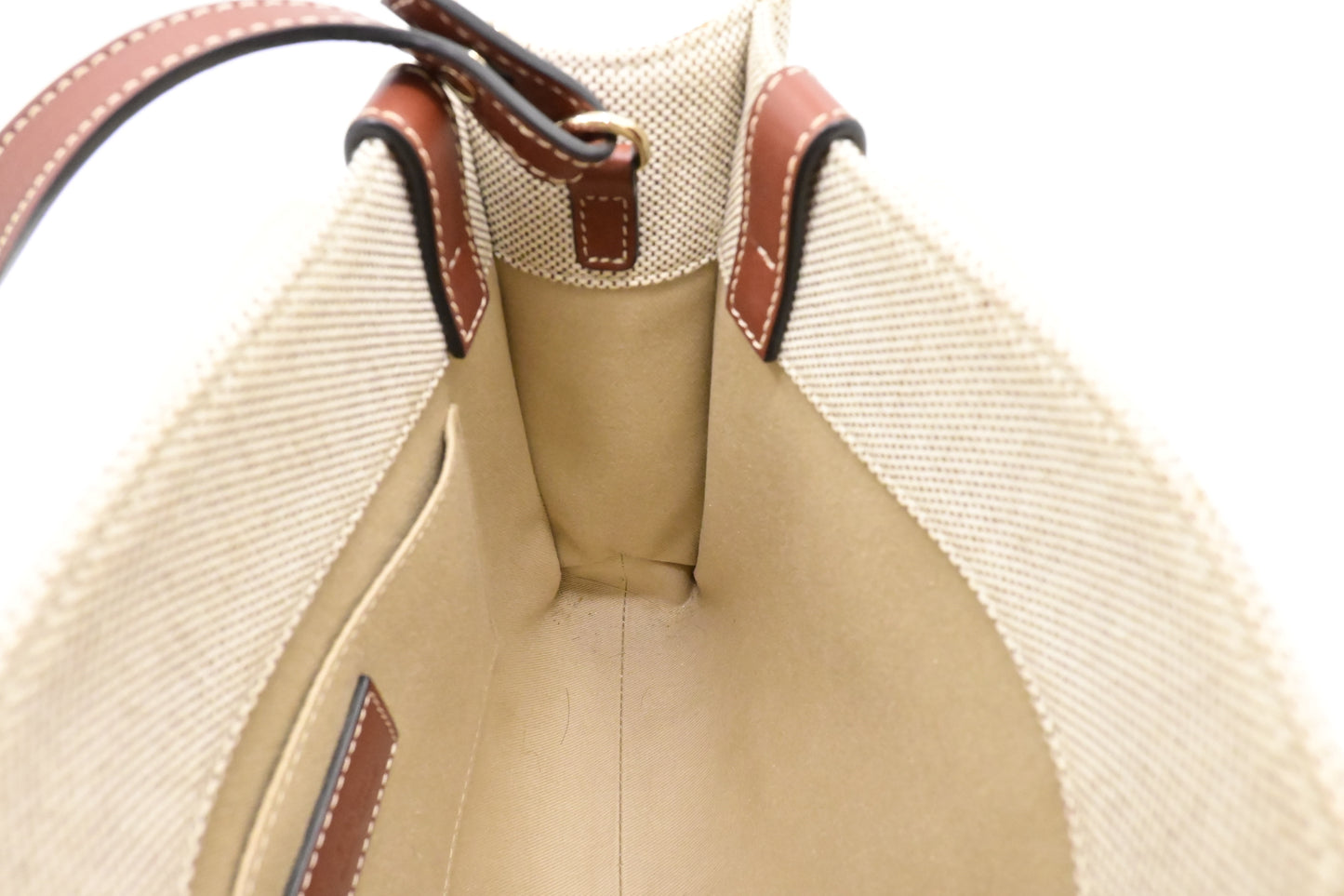 Chloé Woody 2way Bag in Beige Canvas