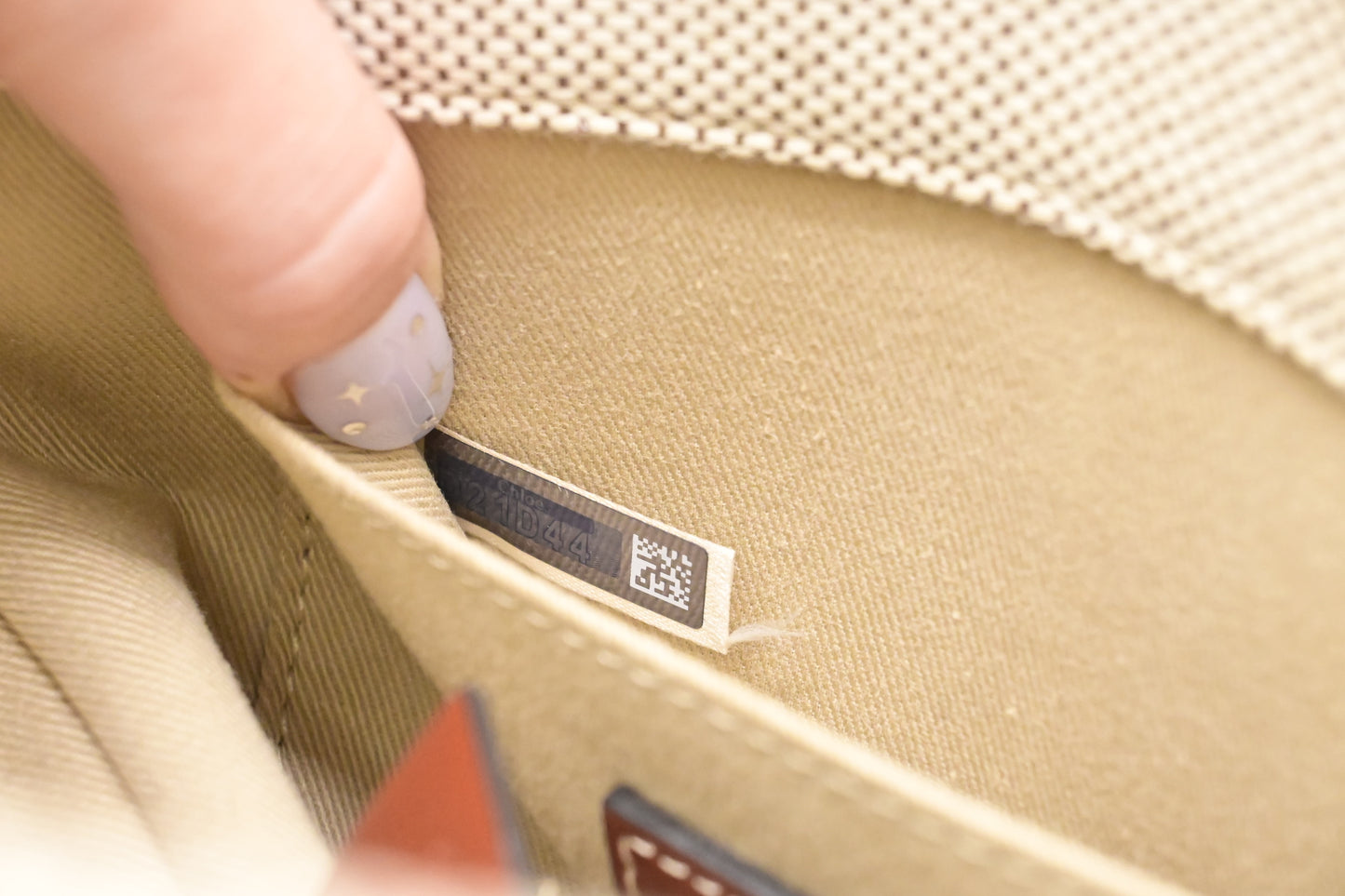 Chloé Woody 2way Bag in Beige Canvas