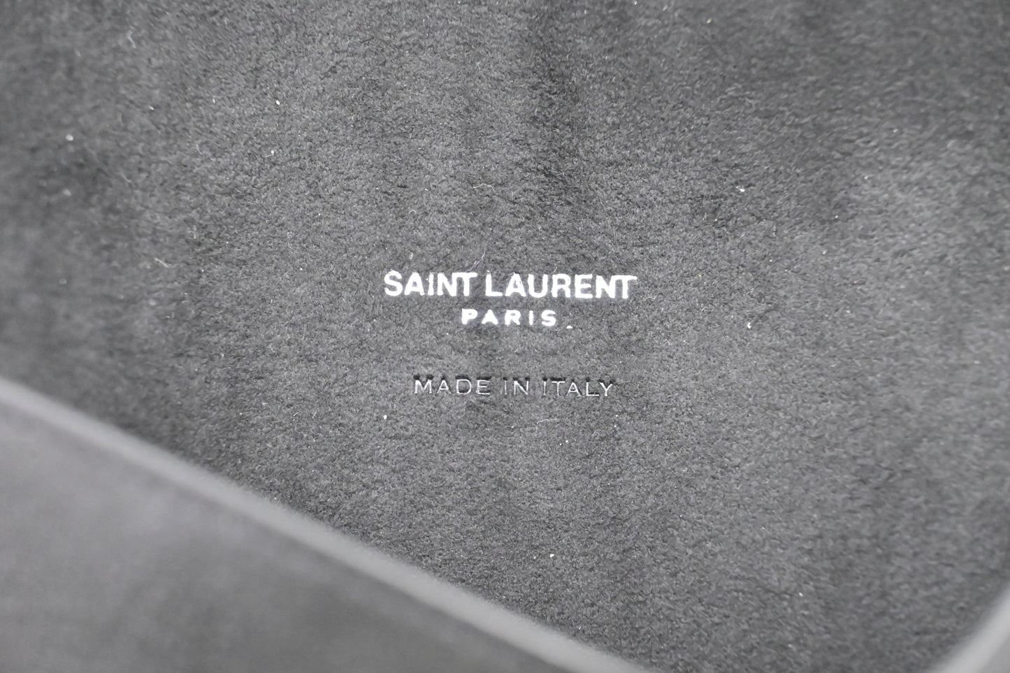 YSL Saint Laurent Envelope in Black Leather