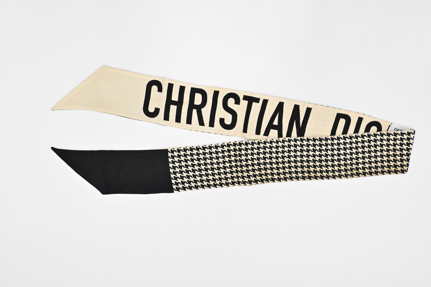 Dior 30 Montaigne Mitzah in Off White and Black Silk