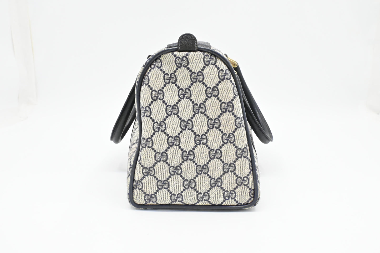 Gucci Boston Bag in Navy GG Supreme Canvas