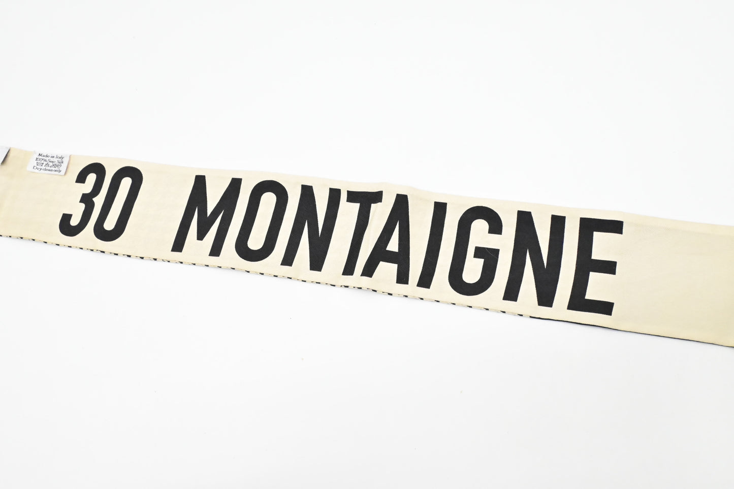 Dior 30 Montaigne Mitzah in Off White and Black Silk