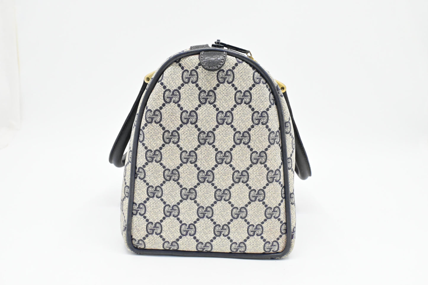 Gucci Boston Bag in Navy GG Supreme Canvas
