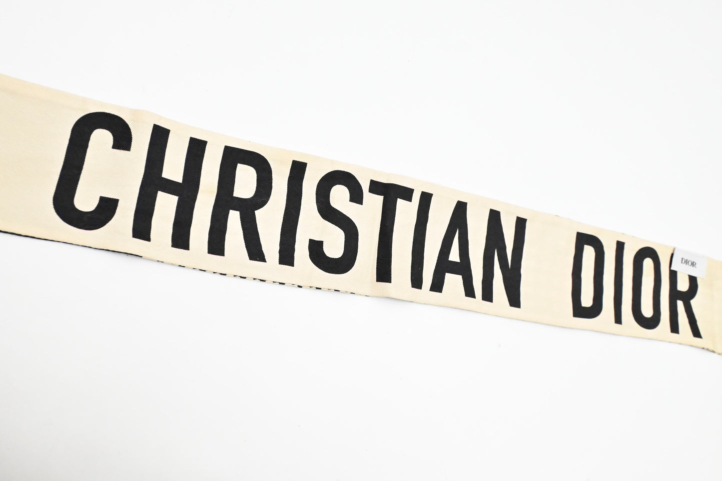 Dior 30 Montaigne Mitzah in Off White and Black Silk