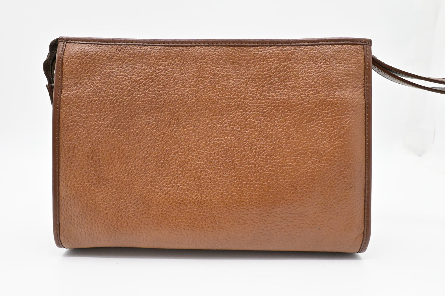 Burberry Wristlet Pouch in Brown Leather