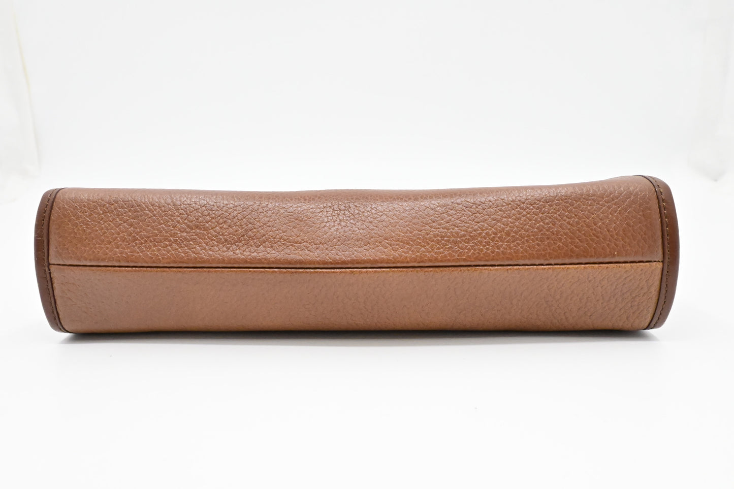 Burberry Wristlet Pouch in Brown Leather