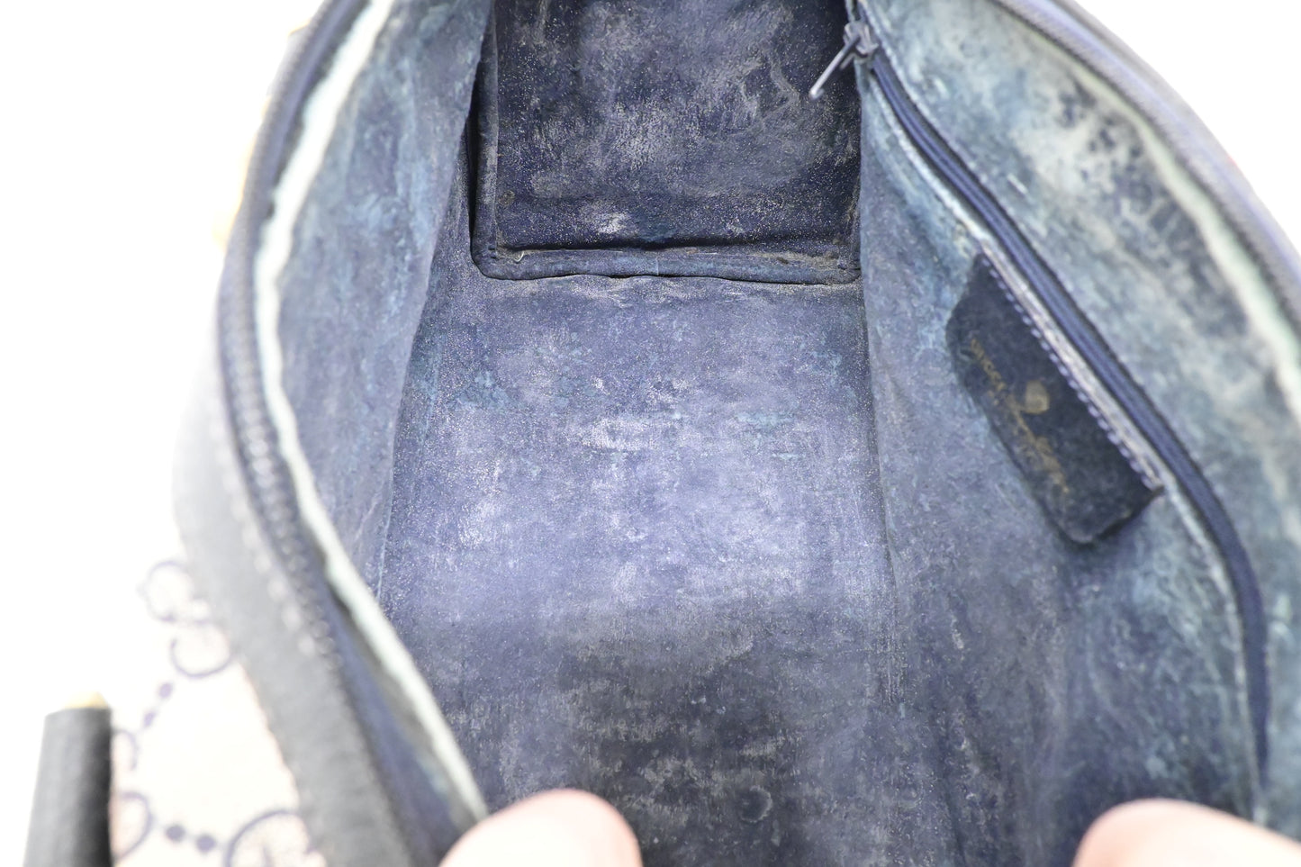Gucci Boston Bag in Navy GG Supreme Canvas