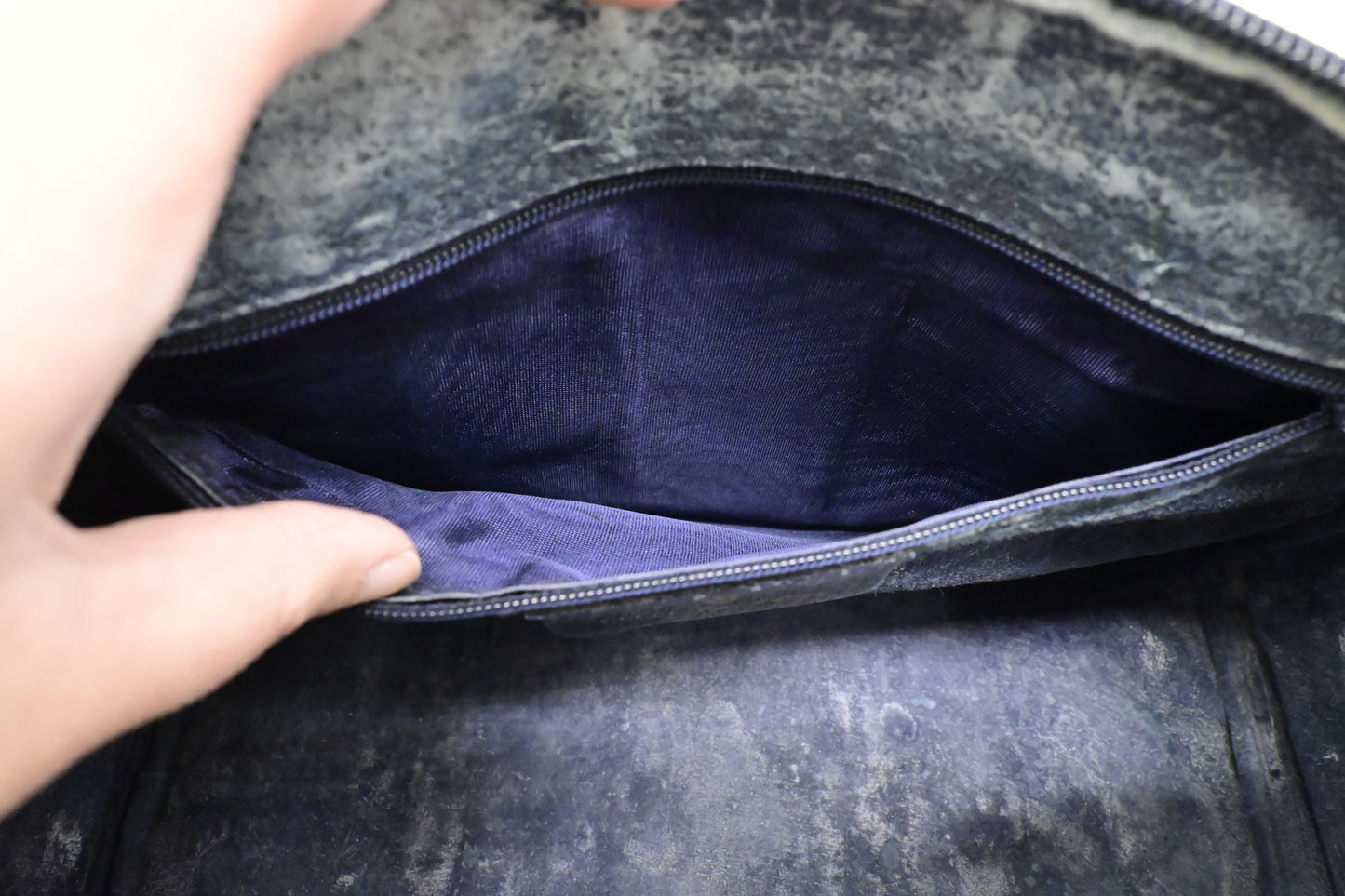 Gucci Boston Bag in Navy GG Supreme Canvas