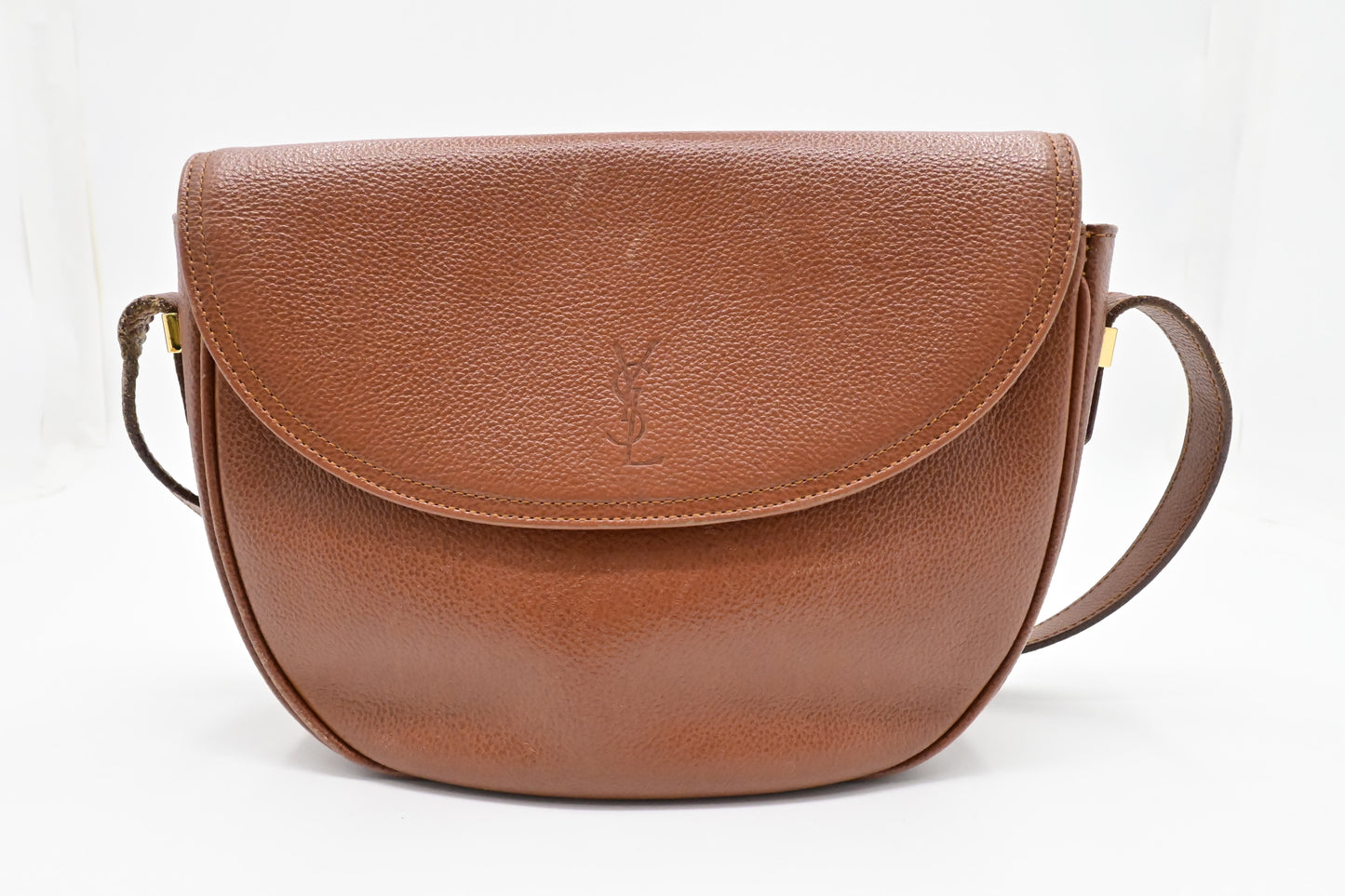 YSL Saint Laurent Crossbody in Brown Leather
