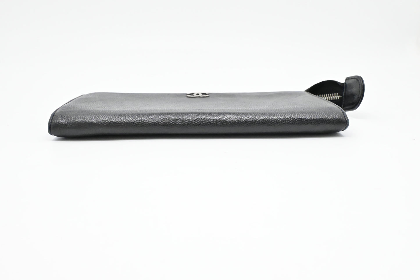 Chanel Zippy Long Wallet in Black Caviar Leather
