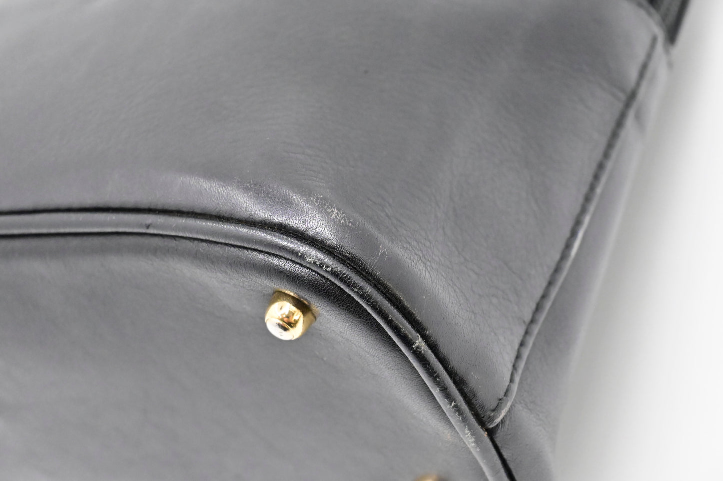 Gucci Bamboo 2-Way Handbag in Black Leather