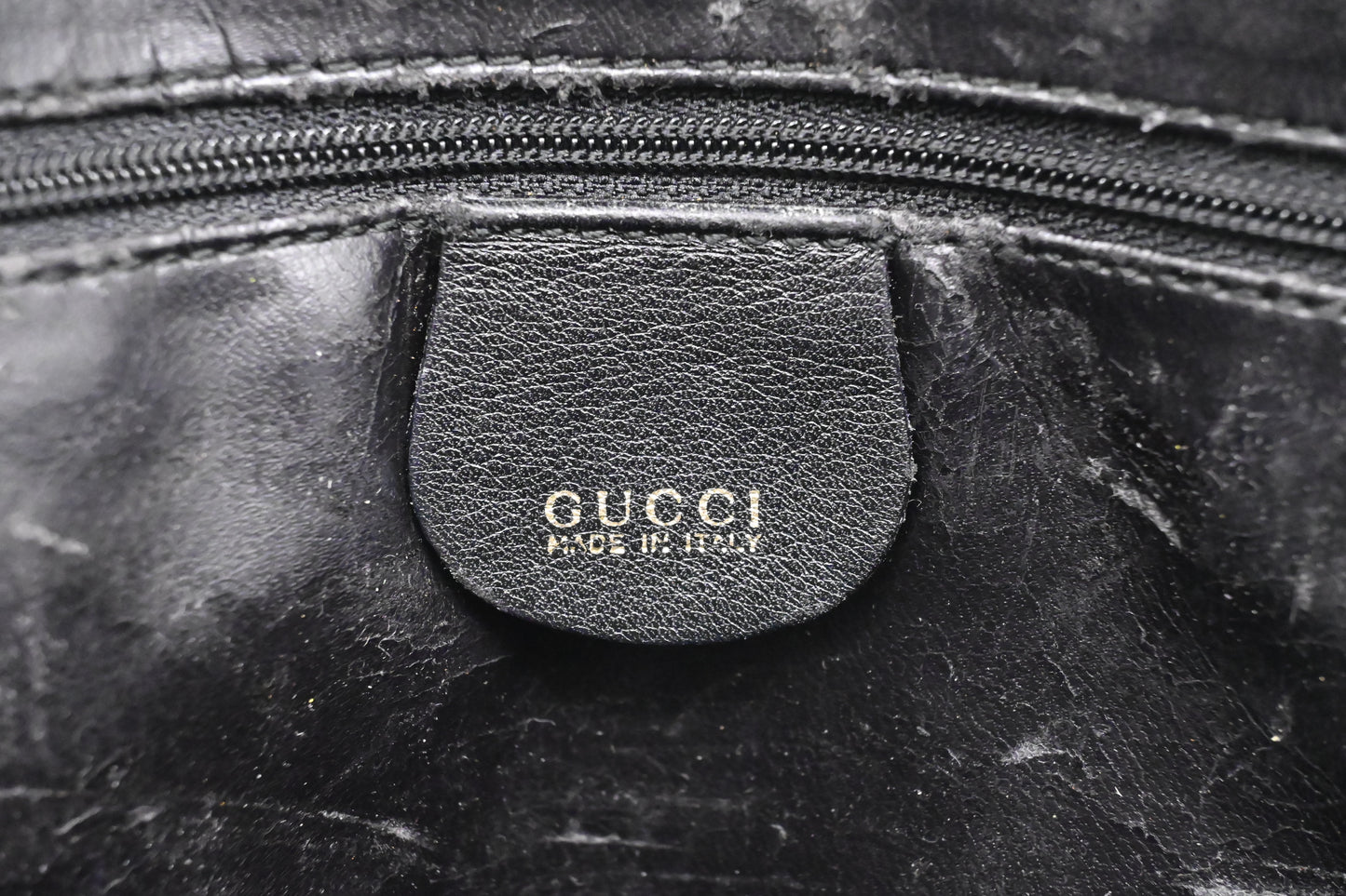 Gucci Bamboo 2-Way Handbag in Black Leather