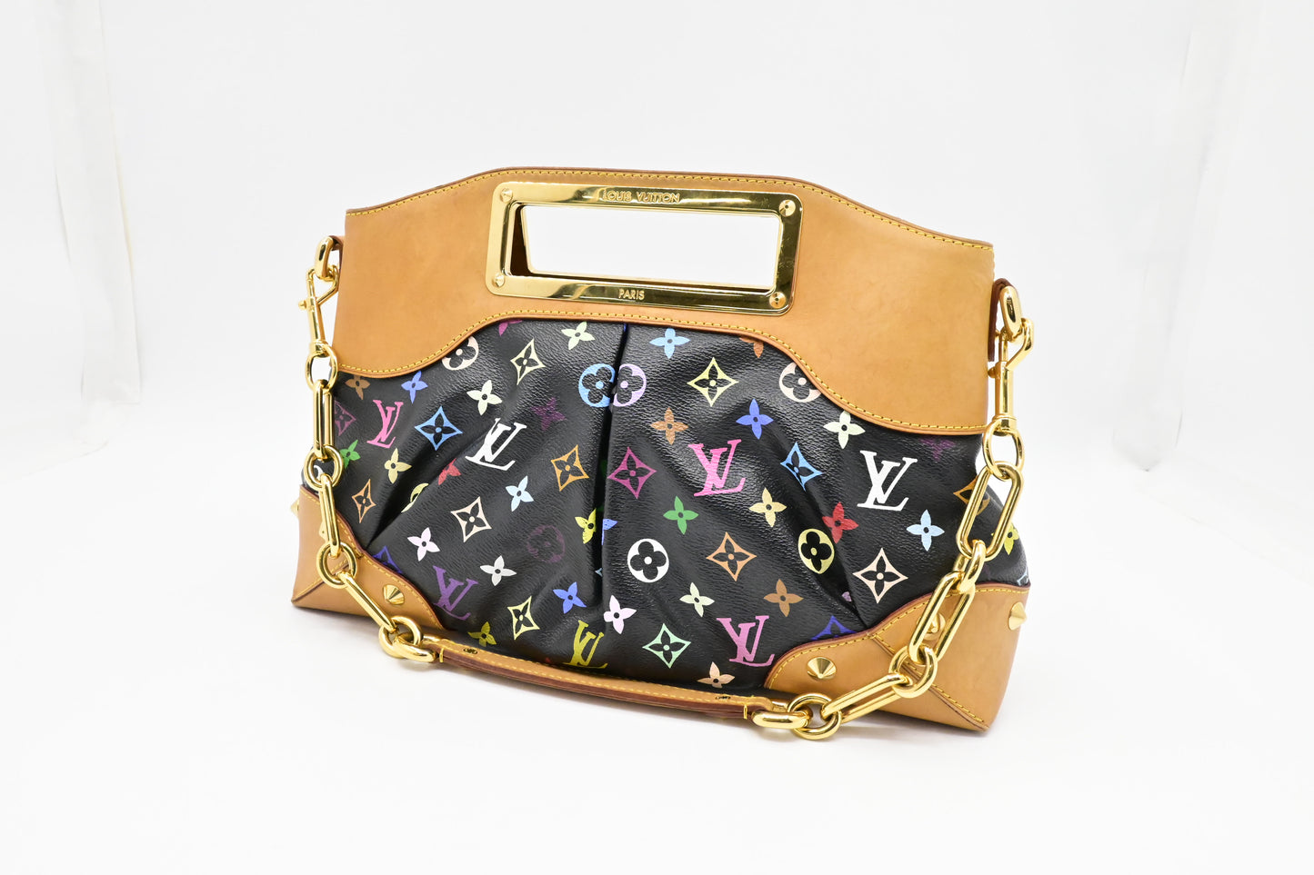 Louis Vuitton Judy MM in Black Multicolor Monogram Canvas