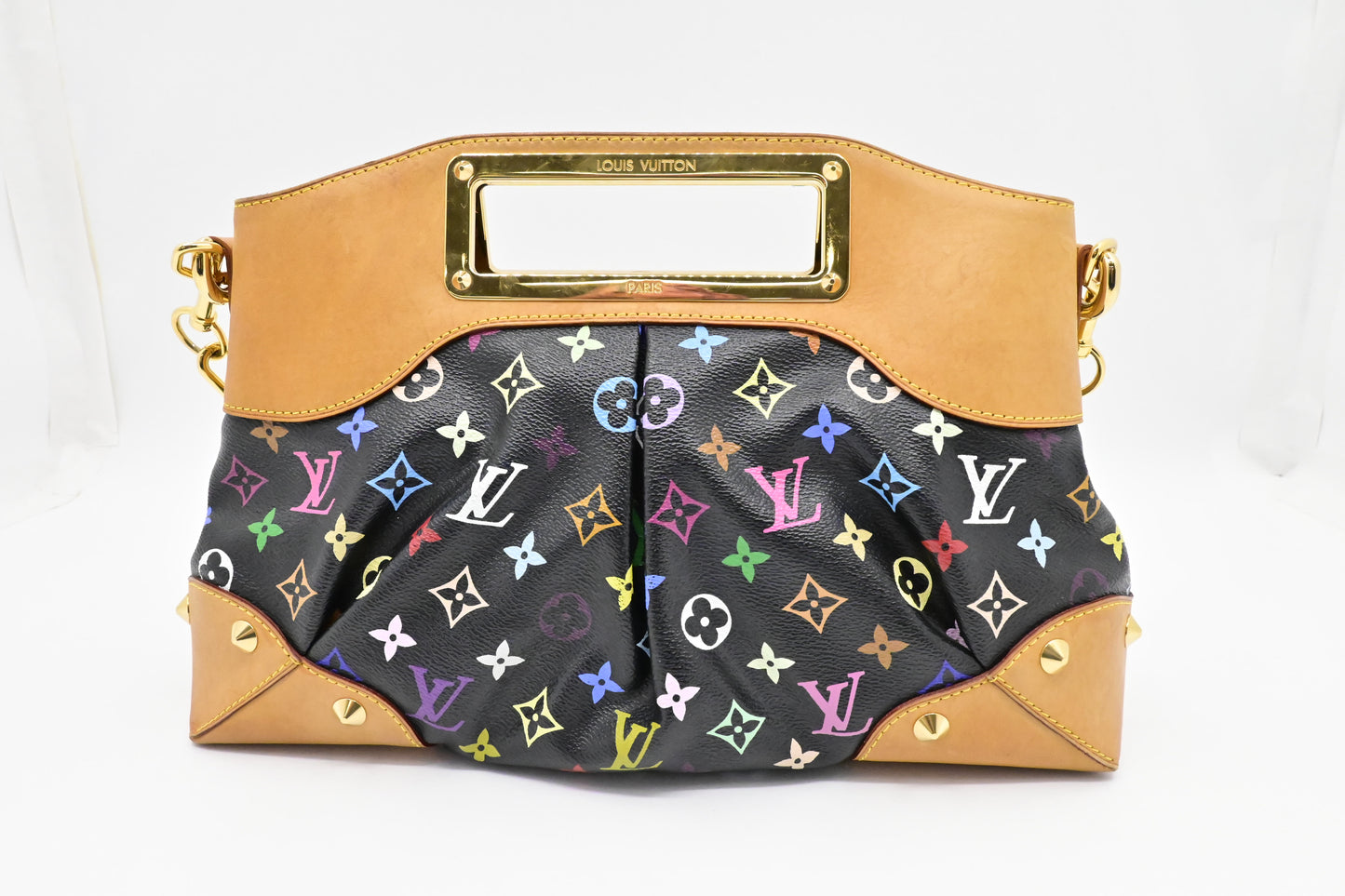 Louis Vuitton Judy MM in Black Multicolor Monogram Canvas