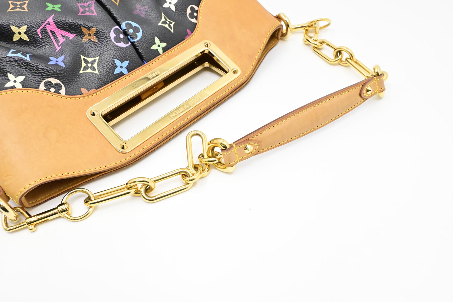 Louis Vuitton Judy MM in Black Multicolor Monogram Canvas