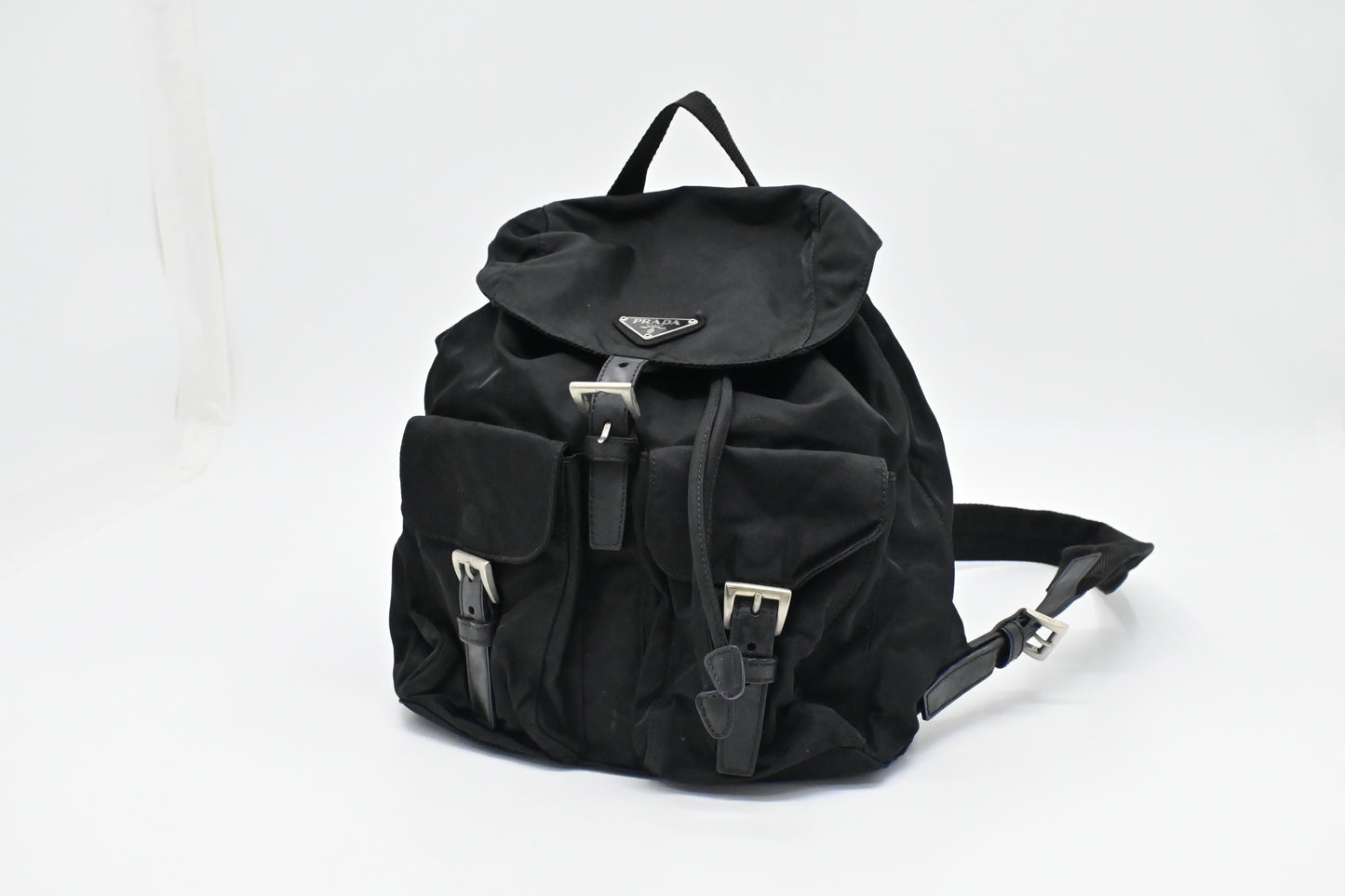 Prada Small Backpack in Black Nylon Canvas