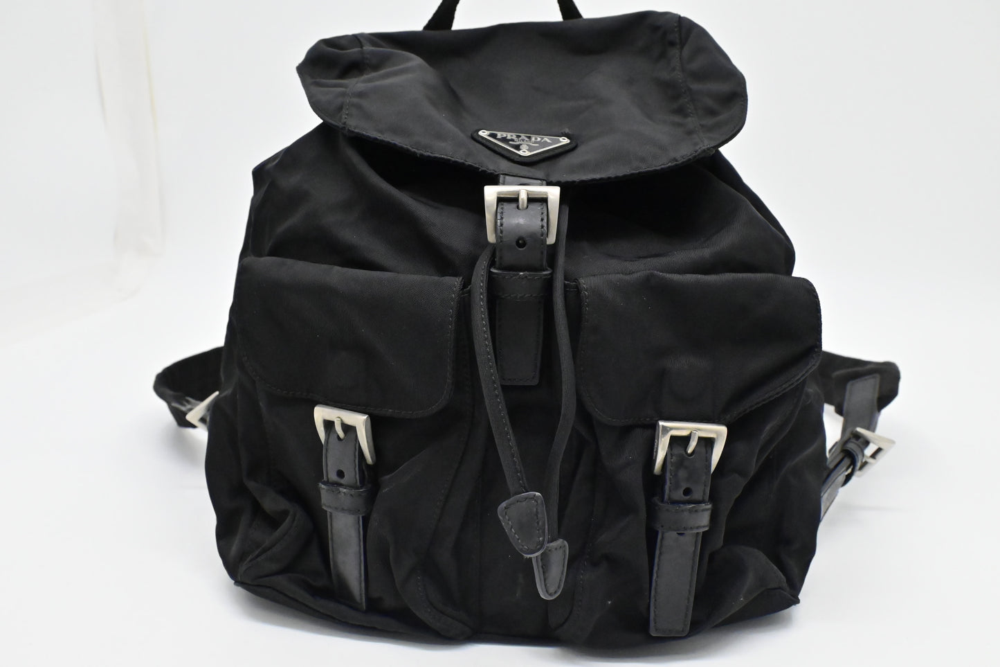 Prada Small Backpack in Black Nylon Canvas
