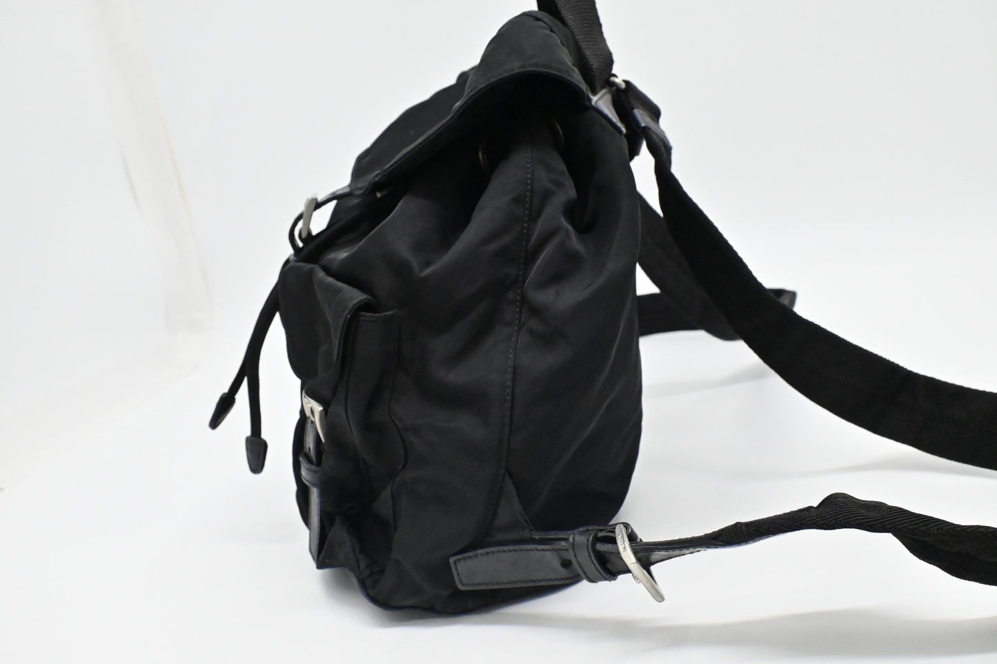 Prada Small Backpack in Black Nylon Canvas