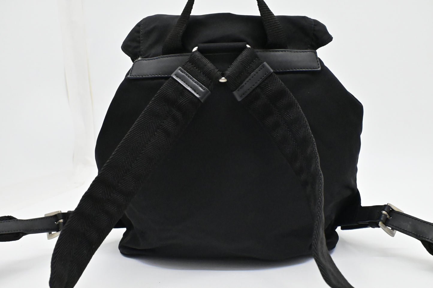 Prada Small Backpack in Black Nylon Canvas