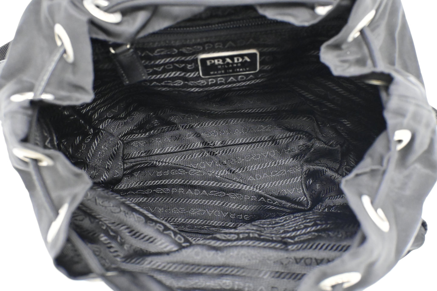 Prada Small Backpack in Black Nylon Canvas