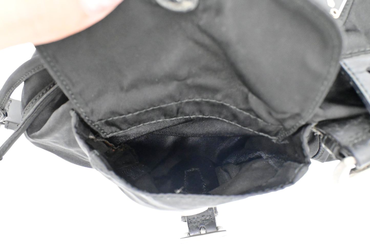 Prada Small Backpack in Black Nylon Canvas