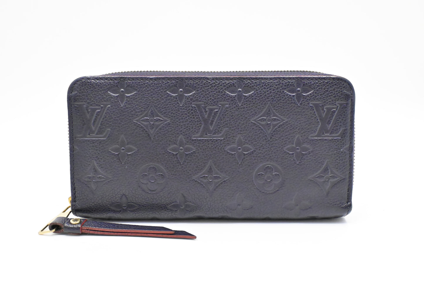 Louis Vuitton Zippy Long Wallet in Marine Rouge Empreinte Leather