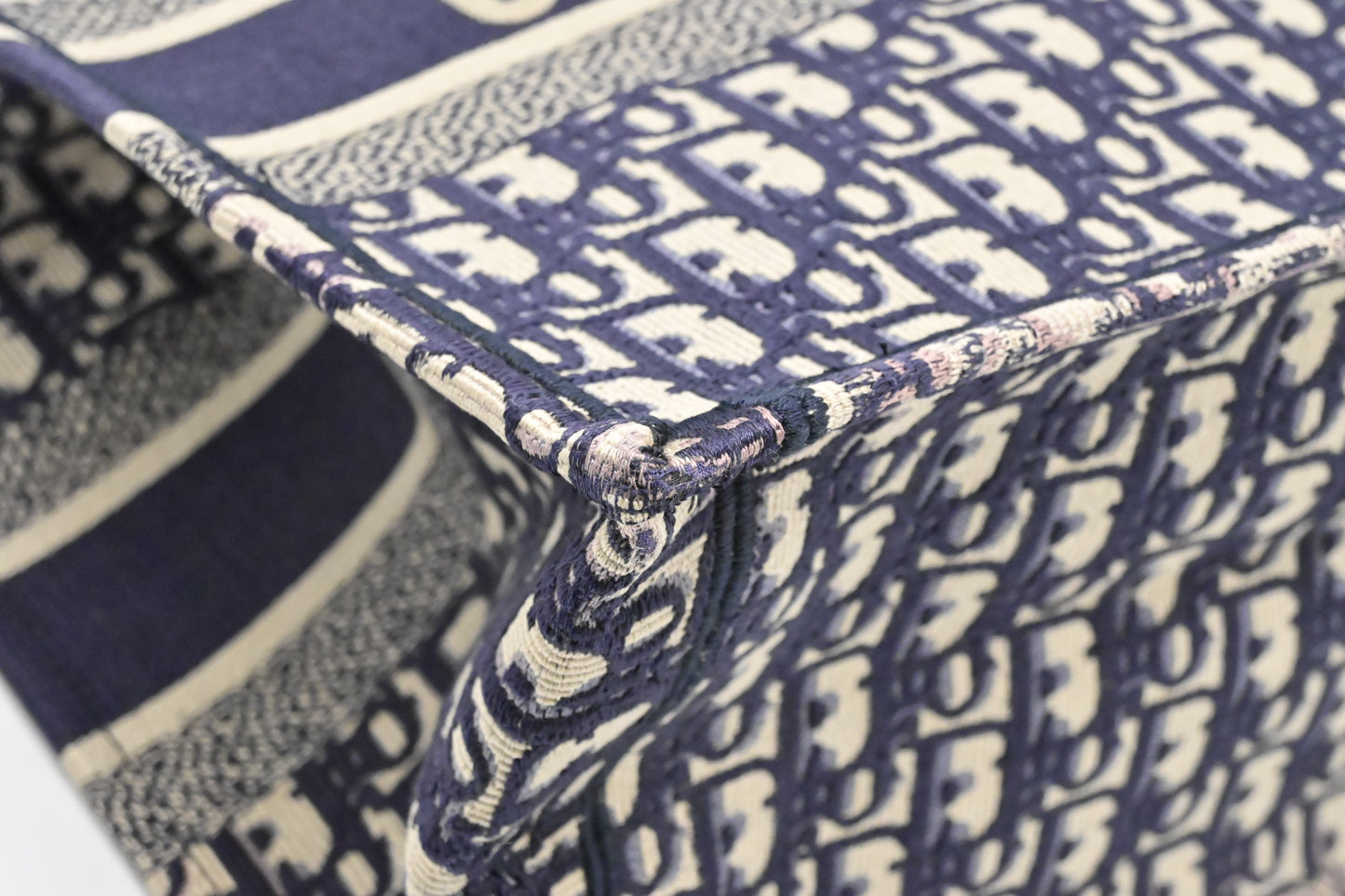 Dior Medium Book Tote in Navy Blue Oblique Canvas