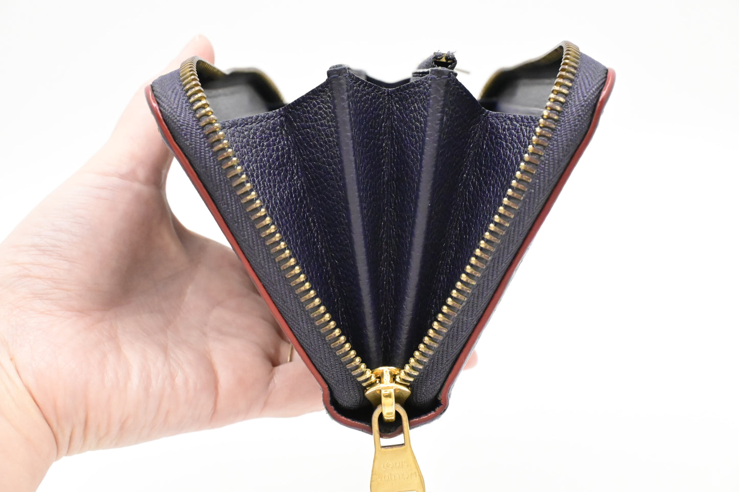 Louis Vuitton Zippy Long Wallet in Marine Rouge Empreinte Leather