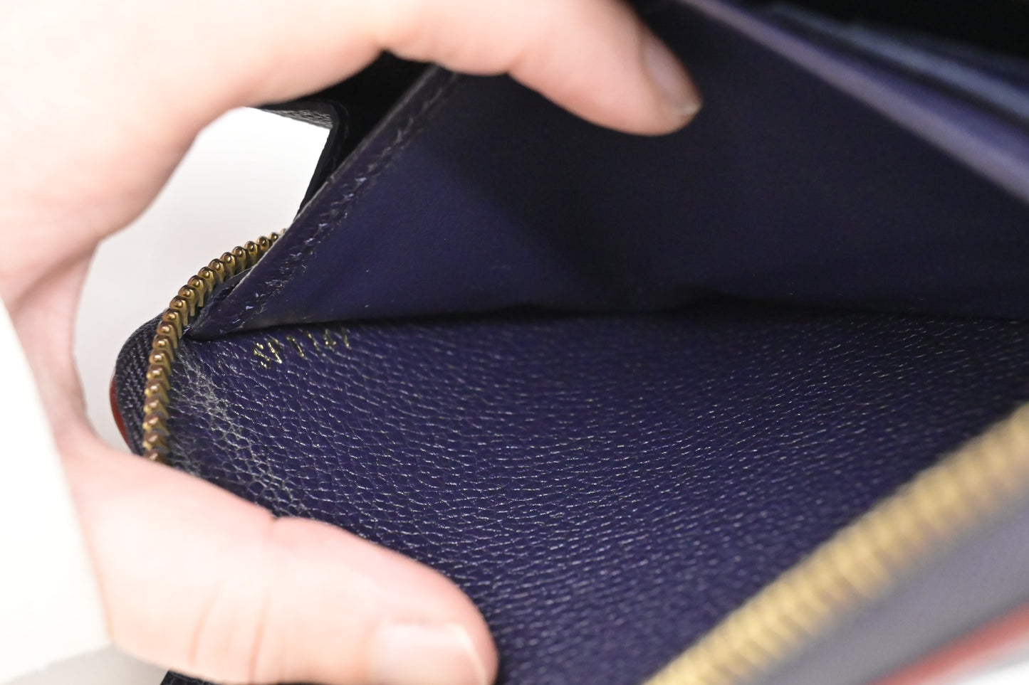 Louis Vuitton Zippy Long Wallet in Marine Rouge Empreinte Leather