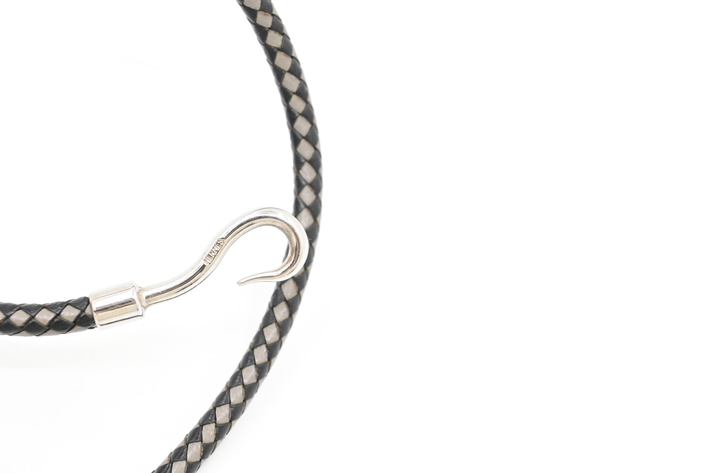 Hermes Jumbo Bracelet in Black and Grey Leather