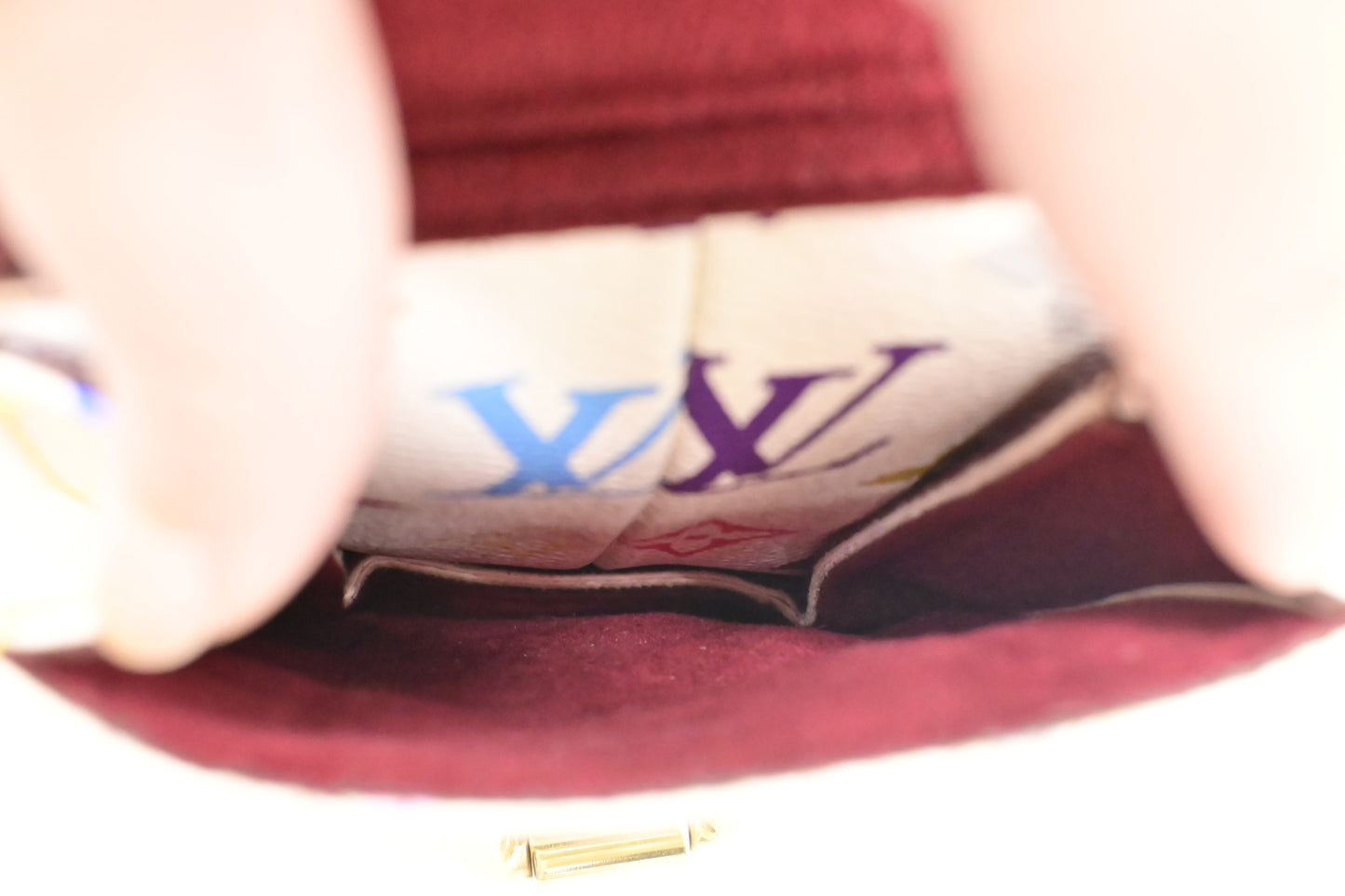 Louis Vuitton x Takashi Murakami Petit Noe in White Multicolor Monogram Canvas