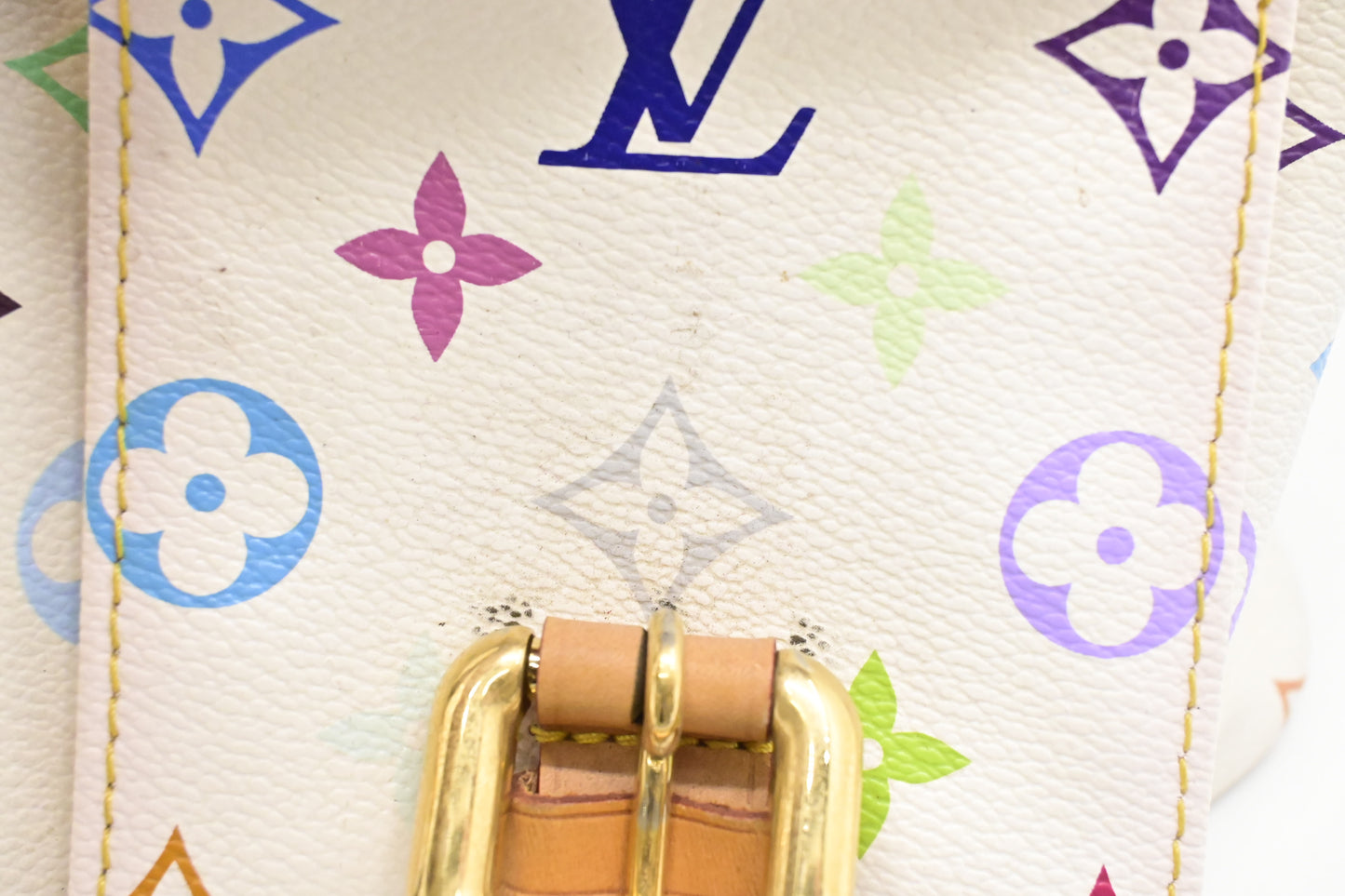 Louis Vuitton x Takashi Murakami Petit Noe in White Multicolor Monogram Canvas