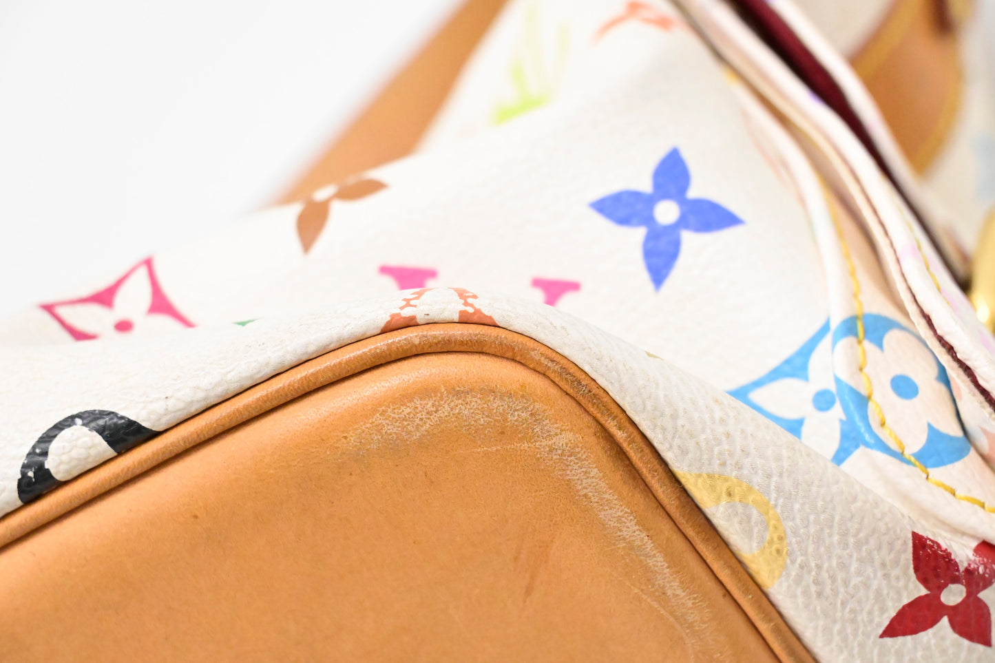 Louis Vuitton x Takashi Murakami Petit Noe in White Multicolor Monogram Canvas