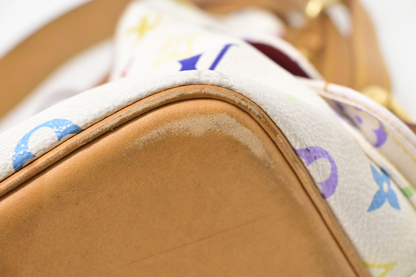Louis Vuitton x Takashi Murakami Petit Noe in White Multicolor Monogram Canvas