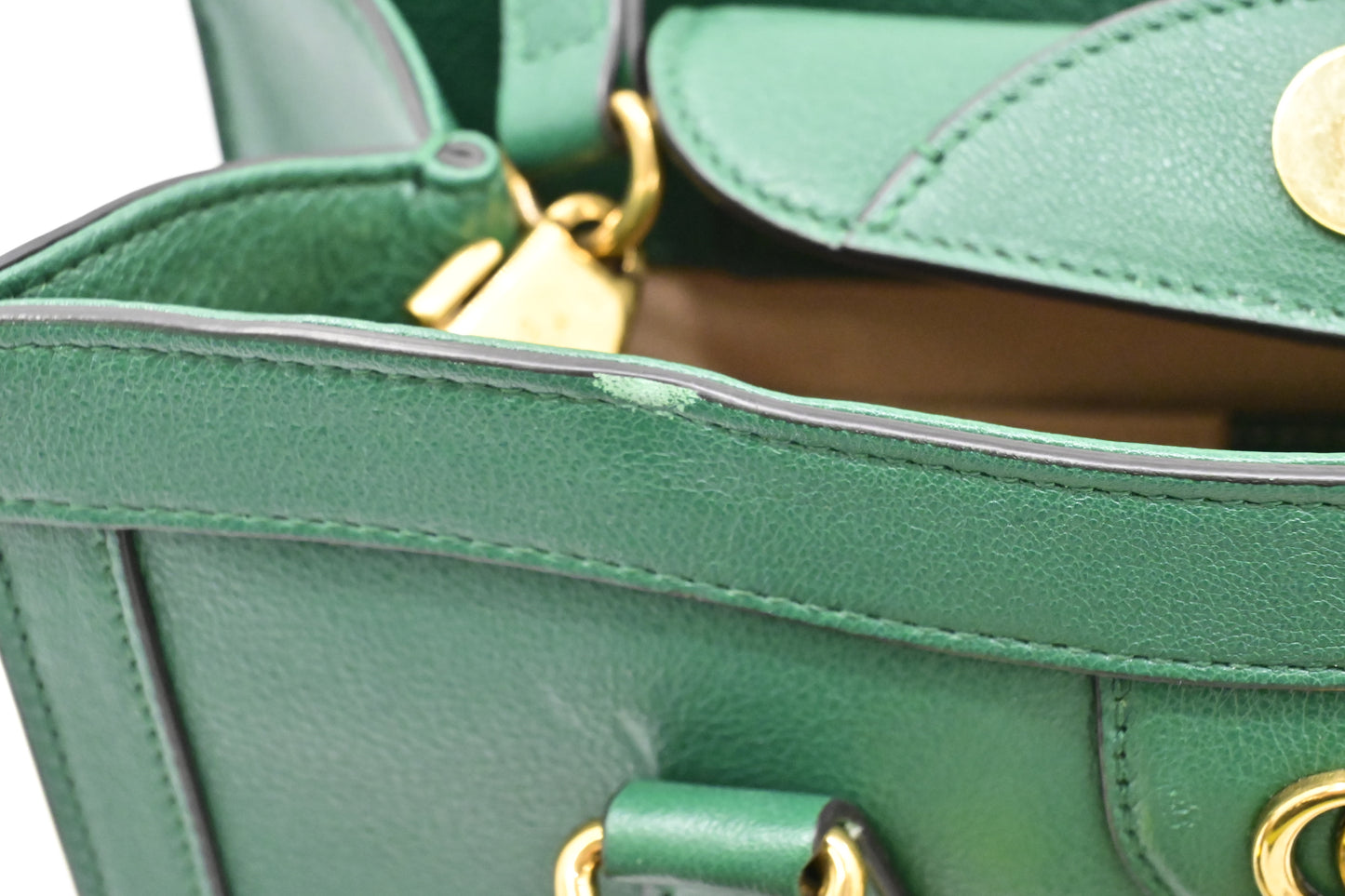 Gucci Medium Diana Tote in Green Leather