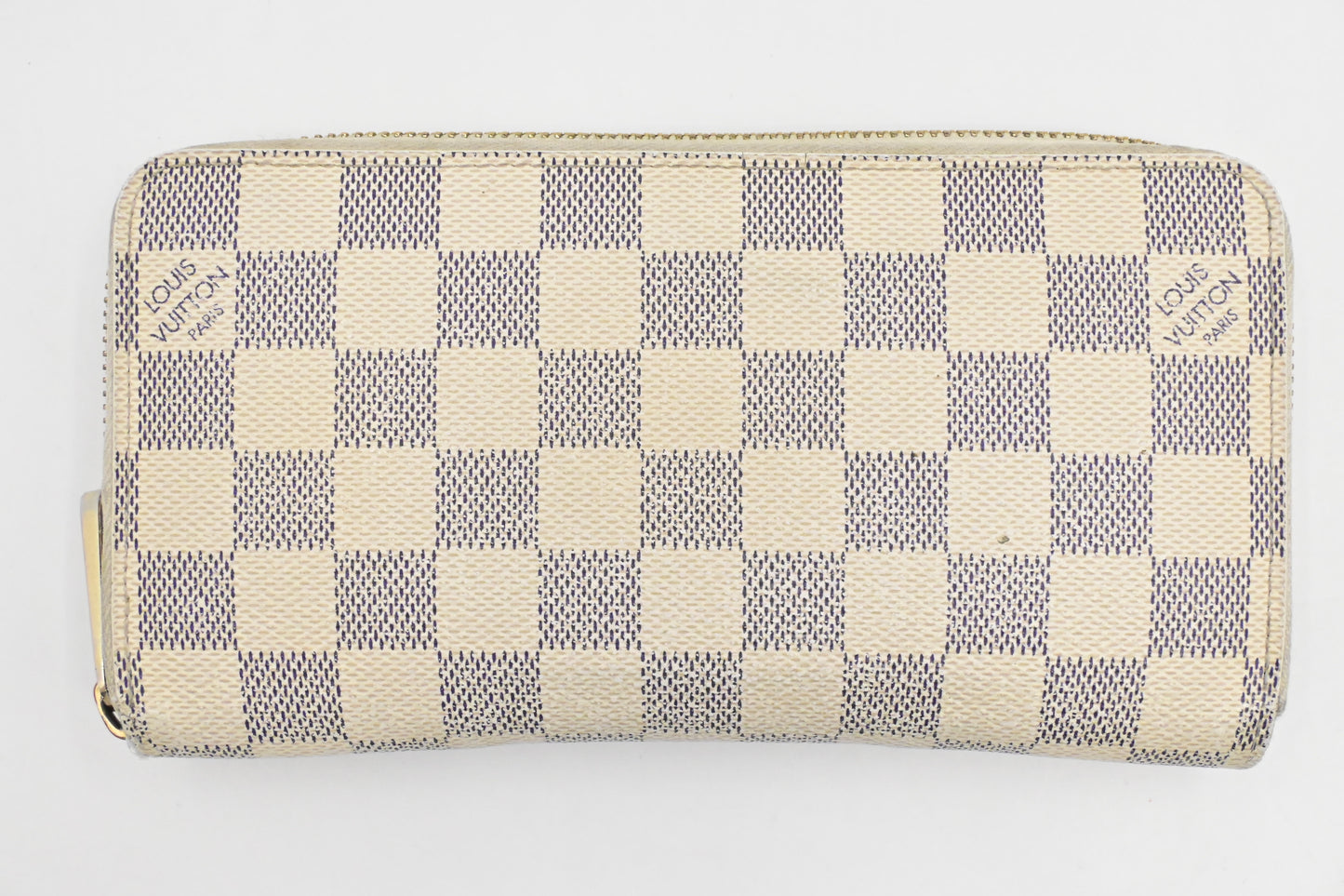 Louis Vuitton Long Zippy Wallet in Damier Azur Canvas