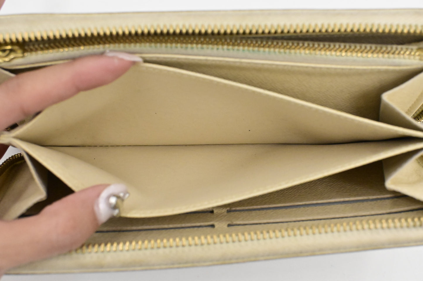 Louis Vuitton Long Zippy Wallet in Damier Azur Canvas