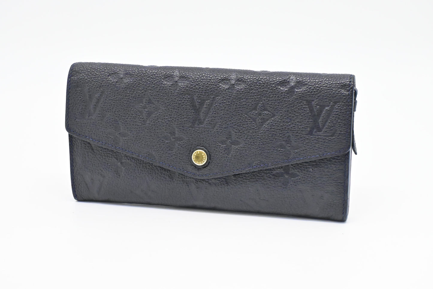 Louis Vuitton Curieuse Wallet in Bleu Infini Empreinte Leather