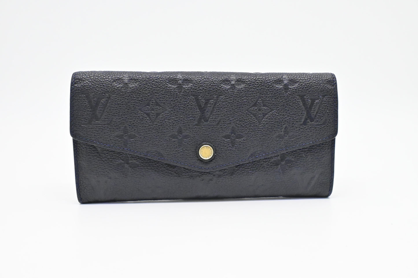 Louis Vuitton Curieuse Wallet in Bleu Infini Empreinte Leather