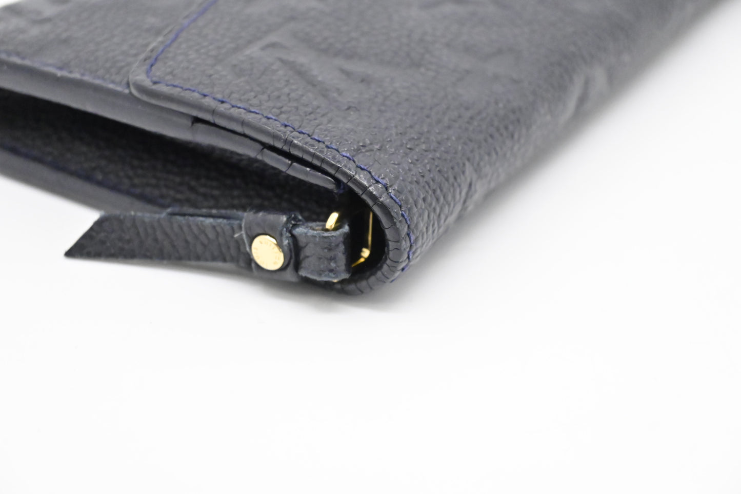 Louis Vuitton Curieuse Wallet in Bleu Infini Empreinte Leather